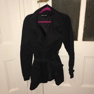 XL black Express trench coat